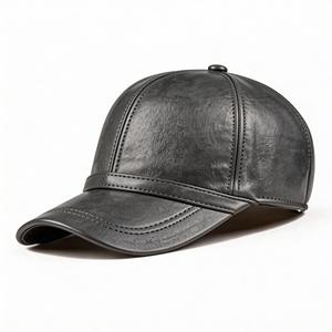 Gorra de Béisbol Unisex Personalizada con Logotipo, Ajustable, para Hombre y Mujer, de Cuero de Oveja Genuino, para Otoño e Invierno, para Deportes al Aire Libre - Product Image 1