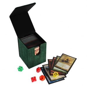 Caja de Almacenamiento de Tarjetas de Juego Portátil, de Cuero PU Morado, Resistente, Personalizable, Ecológica, con Esquinas Cuadradas - Product Image 2