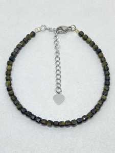 Pulsera de Obsidiana Dorada con Cuentas Facetadas en Forma de Cubo, Cristal Natural, Ajustable, para Sanación, Meditación, Yoga, Piedra de Nacimiento - Product Image 2
