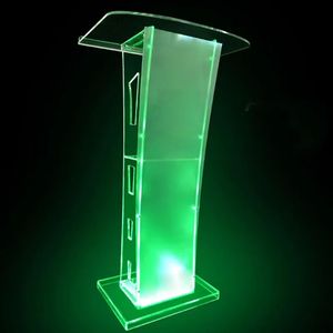Tavolo da lezione in acrilico moderno con lampada per la scuola chiesa matrimonio MC supermercato & Hotel <span class=keywords><strong>Plexiglass</strong></span> tavolo - Product Image 1
