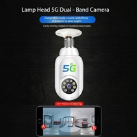 Cámara bombilla Tuya WiFi 2MP 5G: Audio bidireccional, visión infrarroja, control móvil y auto-seguimiento para interiores