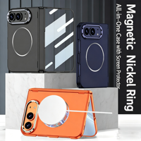 Étui magnétique intégré Shell Film pour iPhone Duo 18 Fold, anneau magnétique pliable, coque de protection pour téléphone portable