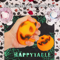Joyeux Halloween : Lanterne Citrouille 7cm en TPR, Jouet Anti-Stress, Cadeau pour Enfants et Adultes, Facile à Presser pour Soulager le Stress