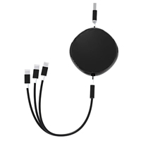 Câble de chargement multiple Cordon rétractable Câble de chargement rapide 3 en 1 Chargeur multiple avec ports micro USB de type C pour téléphones portables