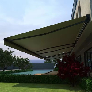 Nhôm ngoài trời đầy đủ hộp không thấm nước điện có thể thu vào PVC trang trí sân vườn dù để che nắng - Product Image 4