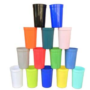 Vasos Reutilizables de Plástico Esmerilado de 16 oz y 24 oz con Purpurina, Antiderrames, para Bebidas Frías de Verano, con Tapas y Pajitas para Fiestas, Juego de 5 - Product Image 1
