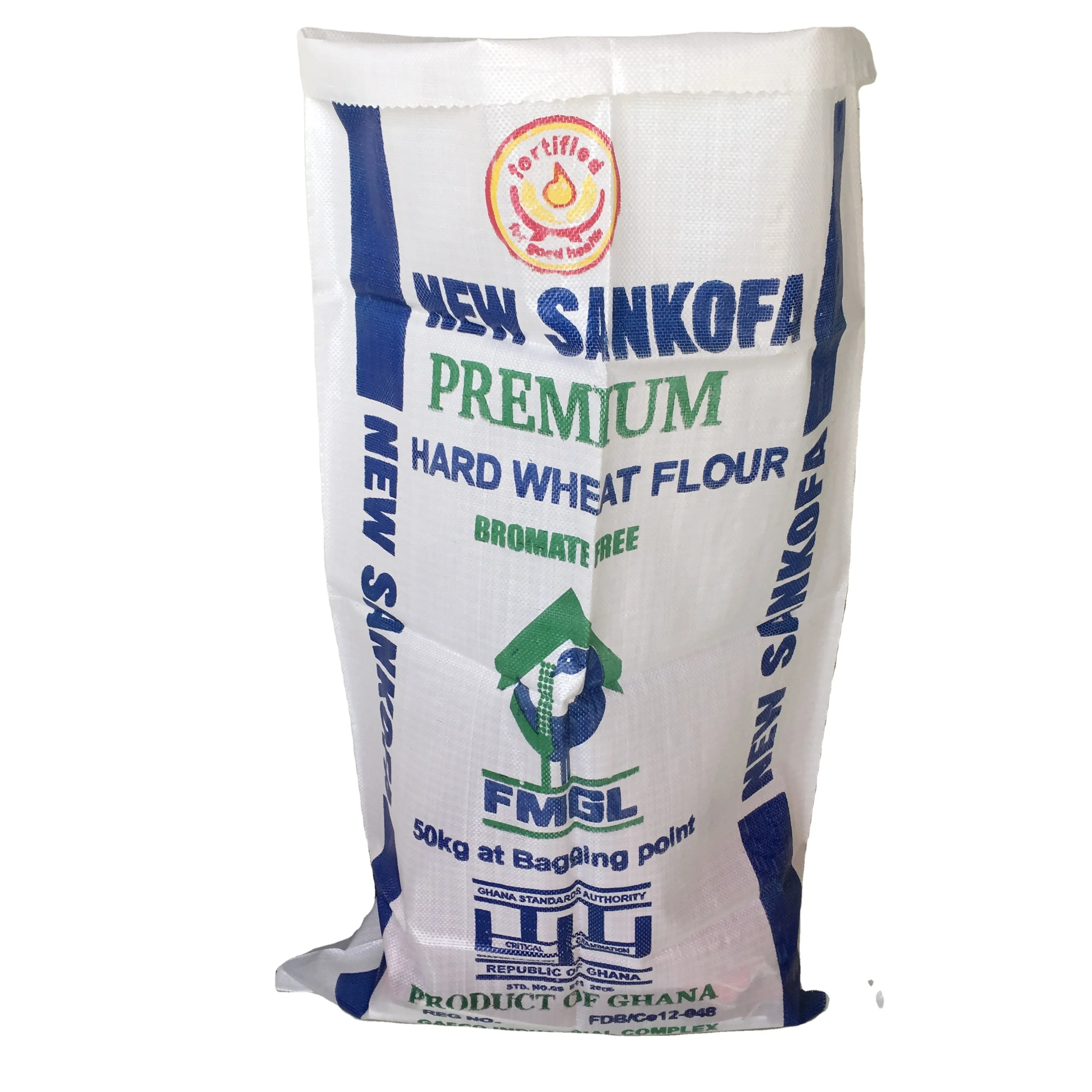 High Quality 25kg Polypropylene Woven Flour Rice Sack Raffia PP Woven Bag 50kg