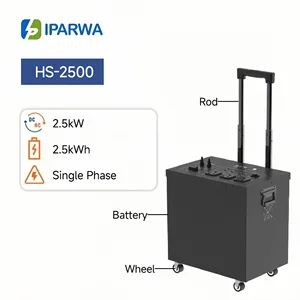 IPARWA Système d'énergie solaire extérieur portable électrique Station d'alimentation Batterie au lithium avec panneau solaire