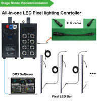 Barra LED de píxeles para alquiler de escenarios ODM, barra digital DMX/SPI RGBW 12/24/36V, barra LED RGB direccionable, luces de escenario para música en vivo