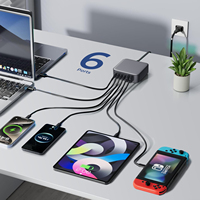240W GaN pliable 6 ports chargeur de bureau Station téléphone portable écouteurs Watch-PD3.1 intelligent charge rapide OVP OTP Protection
