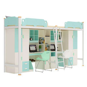 <span class=keywords><strong>Cama</strong></span> Litera Escolar Moderna de Metal <span class=keywords><strong>con</strong></span> <span class=keywords><strong>Escritorio</strong></span> para Dormitorio, Hospital, Hotel, Hostal <span class=keywords><strong>Juvenil</strong></span>, Apartamento - Product Image 6