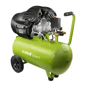 418211 EXTOLハイパワー中国ポータブルエアコンプレッサー3Hp50Lタンク2シリンダーエアコンプレッサーネイルガン用