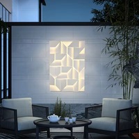 Applique murale LED moderne en fer forgé avec télécommande, intensité variable, blanc chaud, pour hôtel et décoration intérieure (salon, couloir, chambre)