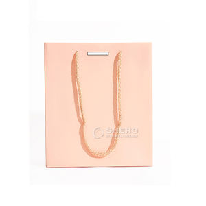 Custom Printed Boutique Cardboard Paper Bags Wholesale Small Jewelry Gift Bag With Three-<b>string</b> Handles - Product Image 4