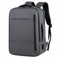 Sac à dos pour ordinateur portable unisexe en tissu Oxford imperméable avec fermeture éclair et port USB, design intelligent, qualité supérieure, idéal pour l'école, les voyages et les affaires