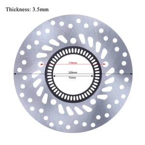 Plaque de disque de frein à rotor avant 220mm <span class=keywords><strong>prix</strong></span> usine pour Honda PCX125 <span class=keywords><strong>PCX</strong></span> <span class=keywords><strong>125</strong></span> WW125 45351-K1Y-J51 disque de frein de moto - Product Image 3