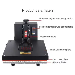 Tapete de mouse para camisetas, 38*38 220v, placa plana, manual, faça você mesmo, máquina de transferência de impressão por sublimação, prensa térmica