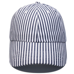 कस्टम 6 पैनल धारीदार असंरचित महिलाओं बेसबॉल टोपी टोपी - Product Image 2