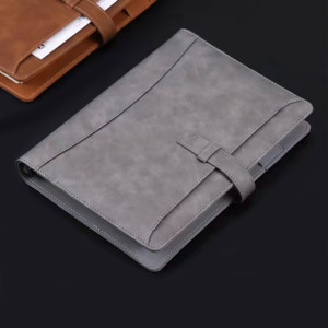 Custom logo Blue Pu Leather Hardcover Notebook A5 Planner Journal Notebook with Pocket Business Office <strong>Work</strong> Notepad <strong>Diary</strong> - Product Image 4