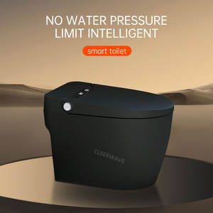 Meilleure vente WC électronique automatique Toilette intelligente autonettoyante Couleur noire Commode intelligente au sol <span class=keywords><strong>Chauffage</strong></span> à distance du siège - Product Image 4