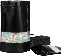 Feuille d'aluminium en mylar personnalisé imprimé fermeture éclair fermeture éclair avec fenêtre pochette debout bonbons café emballage alimentaire sac en plastique alimentaire