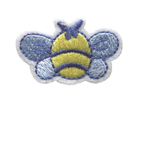 Dessin animé pour enfants broderie abeille tissu applique vêtements accessoires patch applique serviette brodé timbre