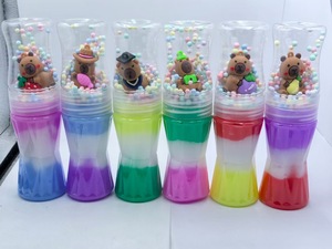 Nuevo Diseño de Botella en Forma de S de Dos Niveles, Color Crema Mixto con Kit de Slime de Muñeca Capibara - Product Image 2