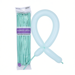 Globos de Látex Decotex 260s Verde Pastel 50 Piezas Decoración para Fiestas Cumpleaños - Product Image 3