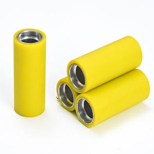 Roda Omnidirectional Berlapis <span class=keywords><strong>PU</strong></span> dengan Pulley Nylon, Roda Karet, <span class=keywords><strong>Roller</strong></span> Silikon, <span class=keywords><strong>Roller</strong></span> Tanpa Tenaga yang Dapat Disesuaikan - Product Image 3