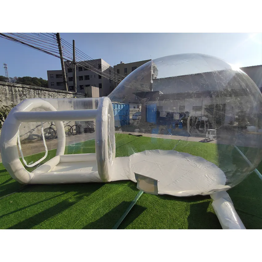 Alta calidad inflable PVC boda fiesta transparente Camping burbuja tienda portátil al aire libre Camping casa