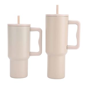 <b>40oz</b> Travel Car H4.0 <b>Handle</b> <b>Tumbler</b> Stainless Vacuum Mug Lid Straw Non-Slip ODM Custom Design - Product Image 4