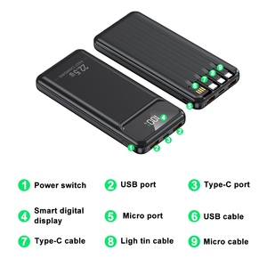 Batería Externa Personalizada con Logotipo de 10000 mAh con Cable, Carga Rápida, Banco de Energía Portátil de 10000 mAh - Product Image 6