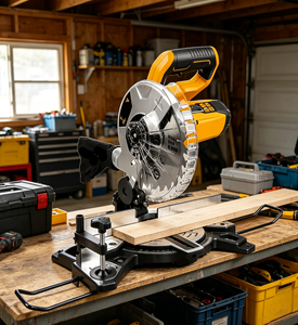 Sierra ingletadora compuesta deslizante de 1700W para corte de aluminio y madera con posicionamiento láser para metal y uso doméstico DS-48 - Product Image 1