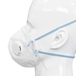 Masker <span class=keywords><strong>Respirator</strong></span> Sekali Pakai FFP3 NR D Lipat Datar dengan Katup, Bersertifikasi CE, Lolos Uji Dolomit, Bersertifikasi EN149, Perlindungan dari Debu - Product Image 4