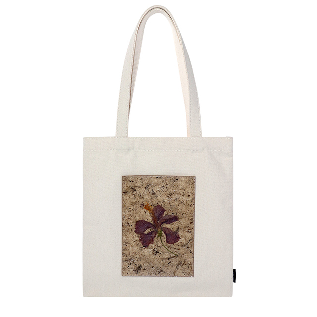 Recycled Pineapple Leaf Fiber Canvas Bag Custom Flower And Leaf Pattern  Reusable Shopping Bag Single Shoulder Vest Bag