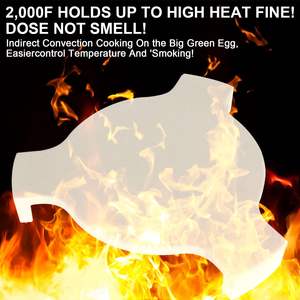 SEB <span class=keywords><strong>Pierre</strong></span> à fumer pour Big Green Egg Déflecteur de chaleur <span class=keywords><strong>Pierre</strong></span> à pizza 18 pouces <span class=keywords><strong>Barbecue</strong></span> au charbon de bois et fumoir Accessoires de <span class=keywords><strong>barbecue</strong></span> - Product Image 4