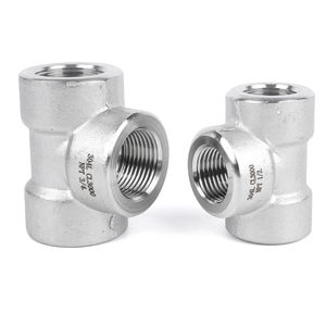 304/316L paslanmaz çelik yüksek basınçlı iç dişli üç yollu bağlantı döküm kalınlaşmış mühendislik Tee pürüzsüz - Product Image 2