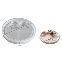 Moule en résine et silicone pour plateau rond carré à pois papillon Early Riser, moule pour la fabrication de sous-verres en plâtre, artisanat