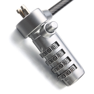 亜鉛合金8ストランド編組円筒形ロック4桁のパスワードコンピュータロック2m長鋼ワイヤー盗難防止ラップトップロック - Product Image 4
