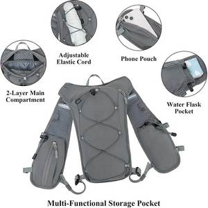 Gilet d'hydratation portable multifonctionnel léger et imperméable pour le sport de plein air, la randonnée, la course à pied et le cyclisme - Product Image 5