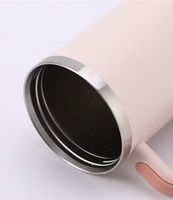 Vaso Térmico de 40 oz con Logotipo Personalizado, Taza de Café de Acero Inoxidable Aislada al Vacío para Viaje con Asa, Vaso para Sublimación