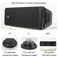 Haut-parleurs professionnels HDL30A, système de sonorisation, équipement audio, ligne de baffles, haut-parleur actif