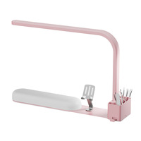 Lampe de travail de bureau à bras long et CRI élevé avec repose-main pour manucure, extension de cils et salon d'artisanat