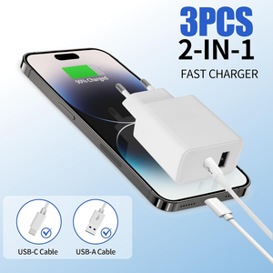 <span class=keywords><strong>Chargeur</strong></span> de bureau à charge rapide <span class=keywords><strong>USBC</strong></span> 20W 2 ports Type C avec certification CE FCC pour iPhone pour <span class=keywords><strong>Samsung</strong></span> pour Huawei pour Xiaomi - Product Image 4