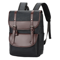 Tas Ransel Laptop Bisnis Pria Retro Kapasitas Besar Tahan Air Kulit Bolsas Couro Pu Backpack Sac Cuir Sac dos Homme Impermable
