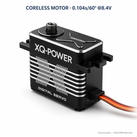 Servomoteur de voiture RC 1/12 XQ-S8020D 20kg sans noyau numérique haute tension haute précision étanche avec engrenage en acier inoxydable 8.4V