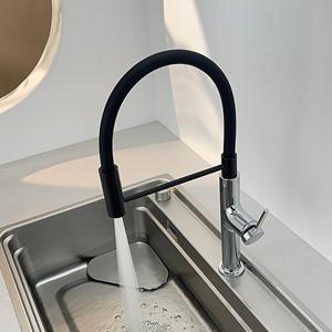 <span class=keywords><strong>Robinet</strong></span> de cuisine moderne en laiton massif de qualité supérieure 1689g avec bec flexible magnétique en silicone, mitigeur de luxe à poignée unique pour évier, idéal pour hôtels et centres commerciaux - Product Image 2