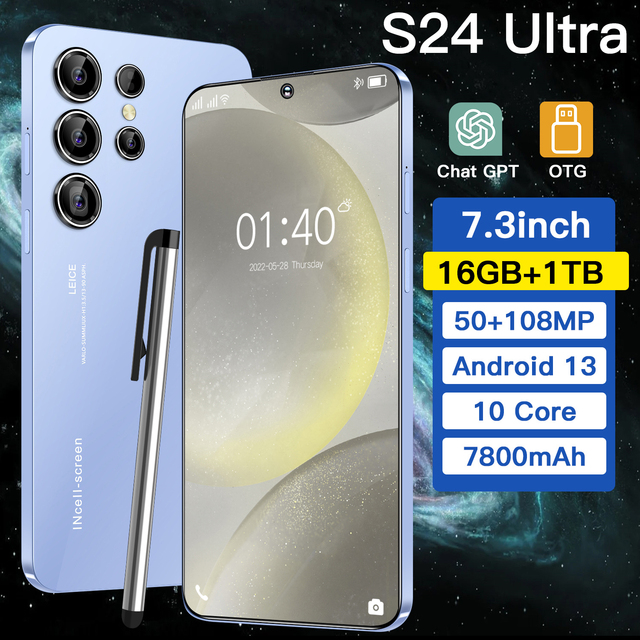 S25 Pro 7 Inch Android Mobile Phone 16G 1TB with 4K LED Display Smart Accessory