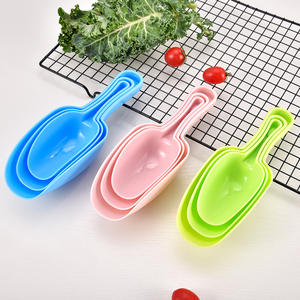 Ensemble de 3 pelles à glace en plastique pour céréales, farine, graines, ustensile de cuisine, matériau PP durable, lavage à la main uniquement - Product Image 4