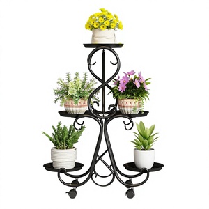 KINNO <b>Modern</b> Green Iron Flower Shelf Indoor Multi-Layer <b>Shelving</b> Outdoor Living Room Mall Kitchen- Bathroom Dining Balcony Floor - Product Image 4